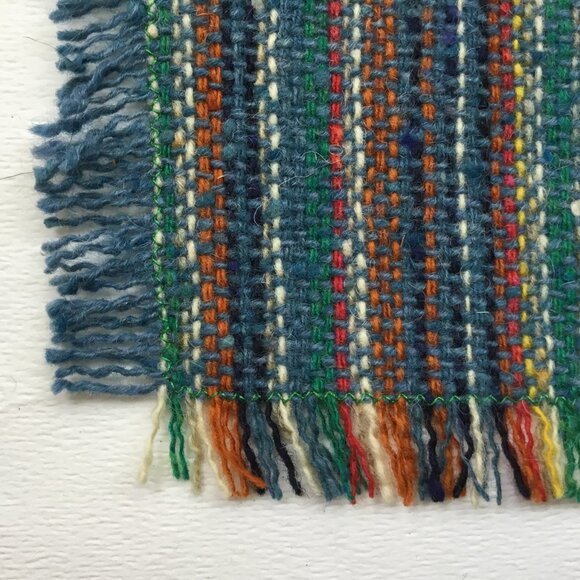 Multicolor Woven Rectangular Placemats Table Mats with Fringe Set of 4 - Picture 6 of 6